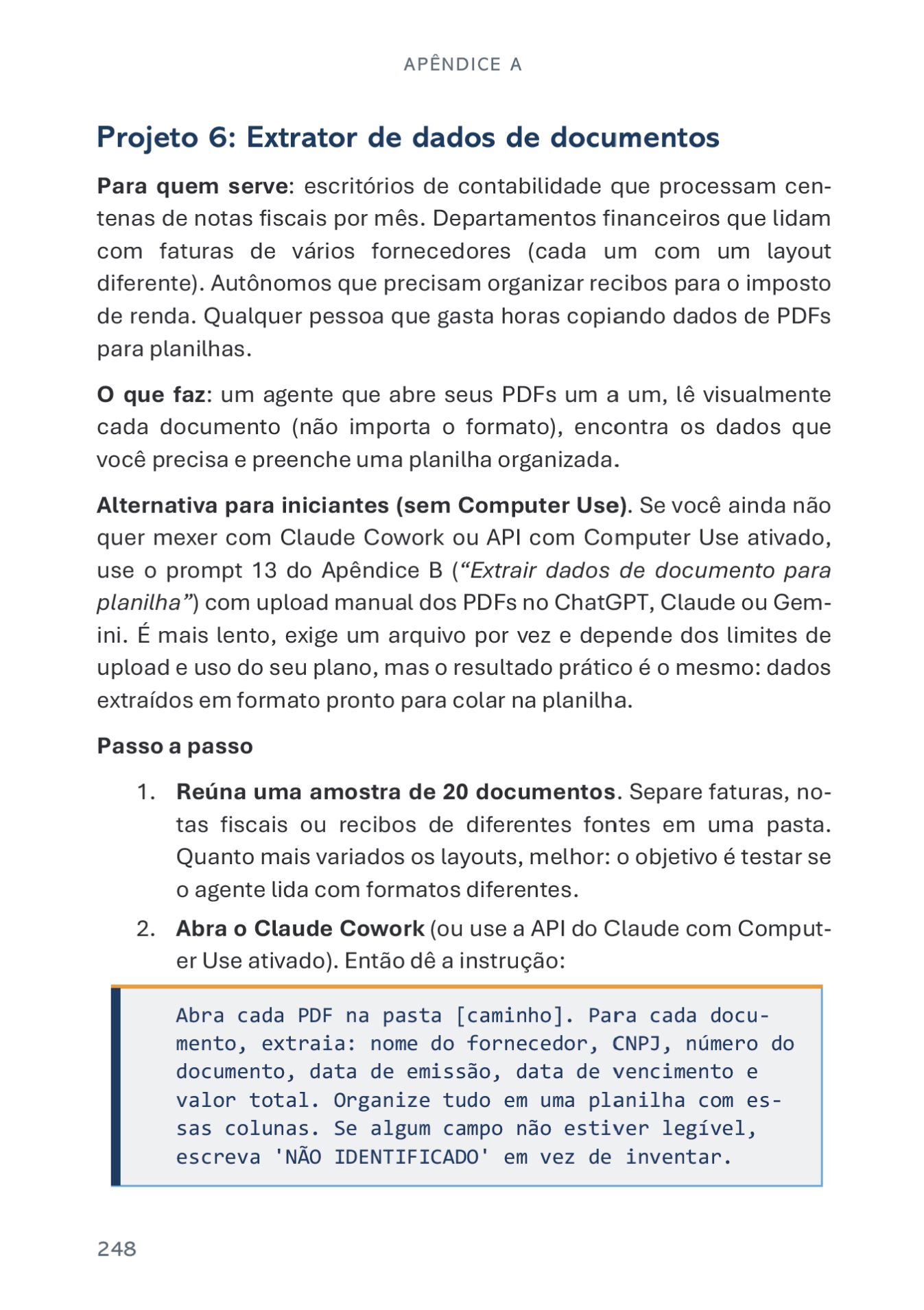 Projeto guiado do livro